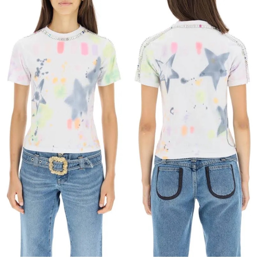 NWT Collina Strada Sporty Spice Crystal Tee XS